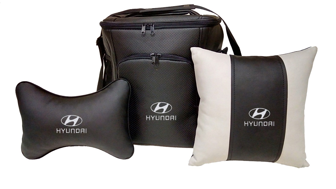 

Подарочный набор HYUNDAI: термосумка, подушка на подголовник, подушка