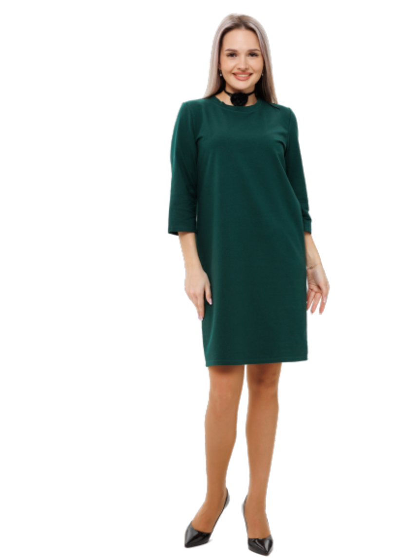 Платье женское Elenatex П-145 зеленое 48 RU