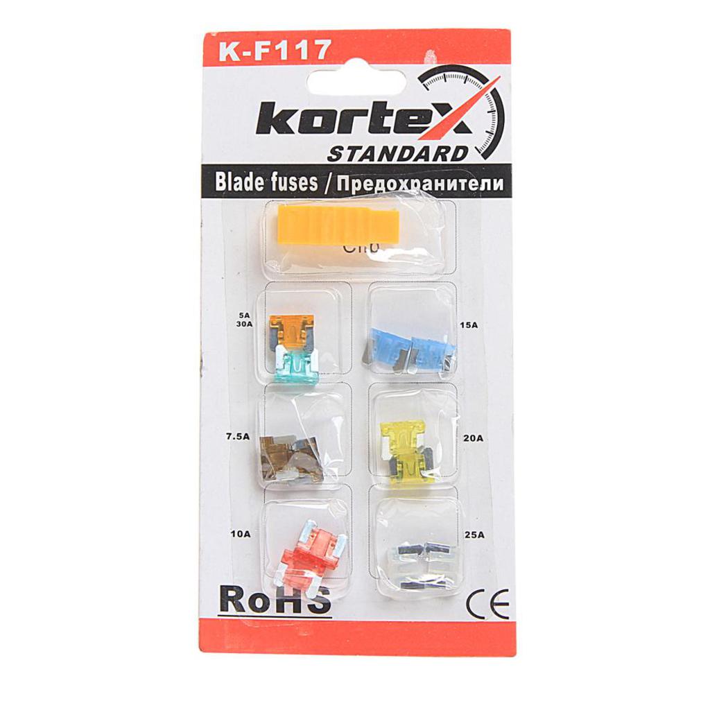 Предохранитель 5-30А флажковый MICRO Low Profile комплект 12шт. KORTEX KF117