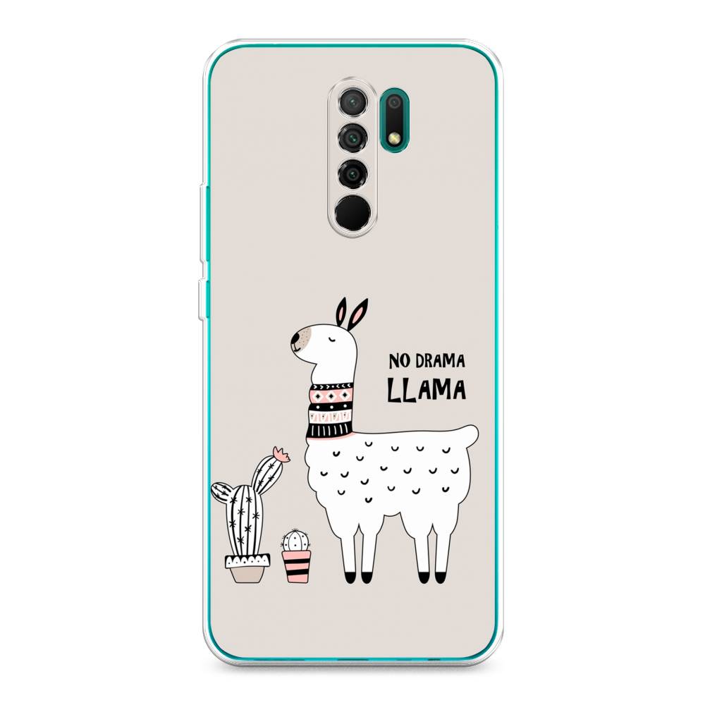 

Чехол Awog на Xiaomi Redmi 9 "No drama LLama", Разноцветный, 38350-2