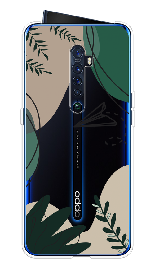 

Чехол на Oppo Reno 2 "Secret Garden", Зеленый;бежевый;черный, 253550-1