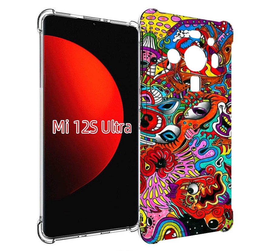 

Чехол MyPads разные абстракции яркие для Xiaomi 12S Ultra, Прозрачный, Tocco
