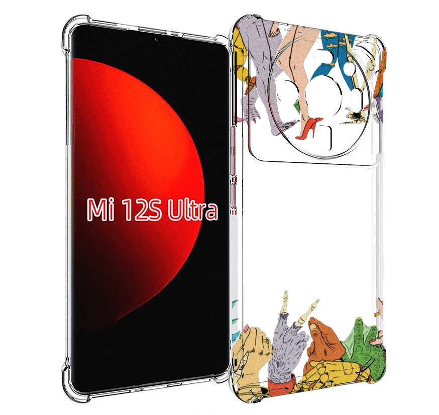 

Чехол MyPads разные персонажи пальчики для Xiaomi 12S Ultra, Прозрачный, Tocco