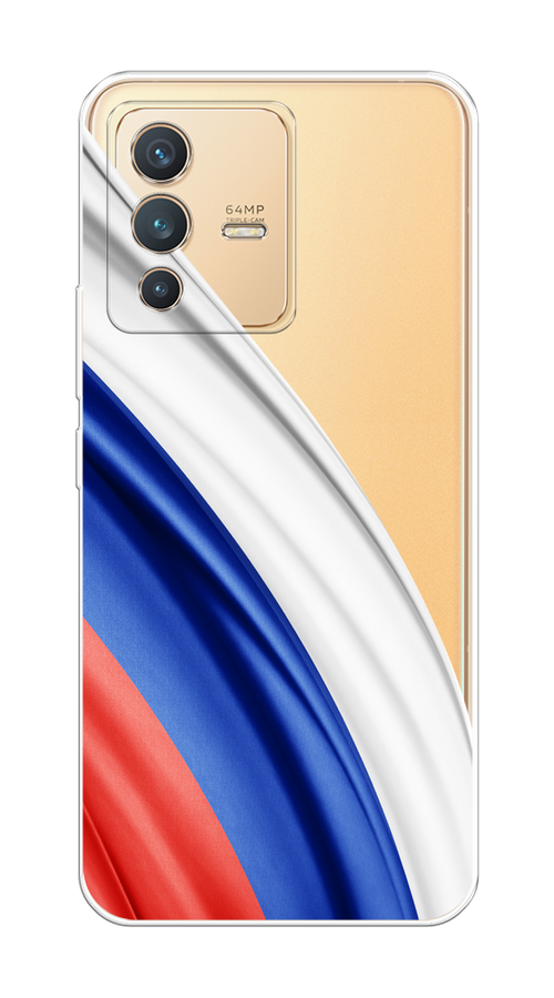 

Чехол на Vivo V23 "Флаг России уголок", Белый;синий;красный;прозрачный, 266050-1