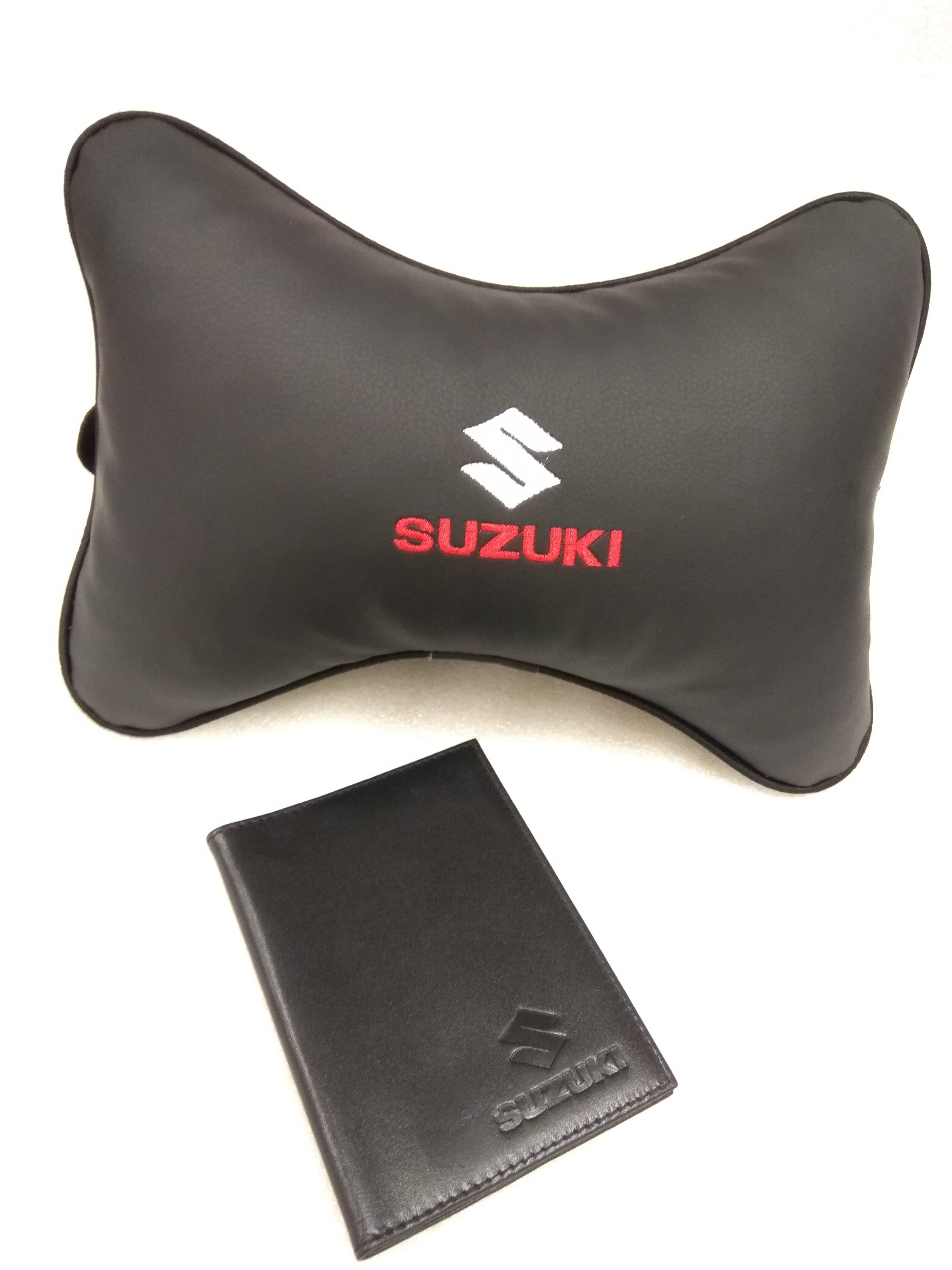 

Подарочный набор SUZUKI: обложка для автодокументов и подушка на подголовник