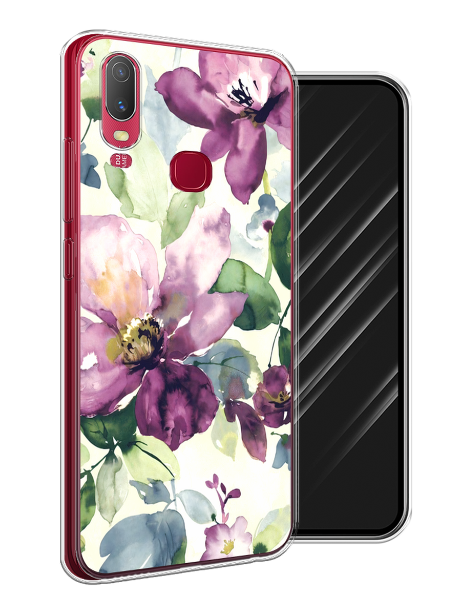 

Чехол Awog на Vivo Y11 "Сиреневые цветы-акварель", Разноцветный, 261650-10