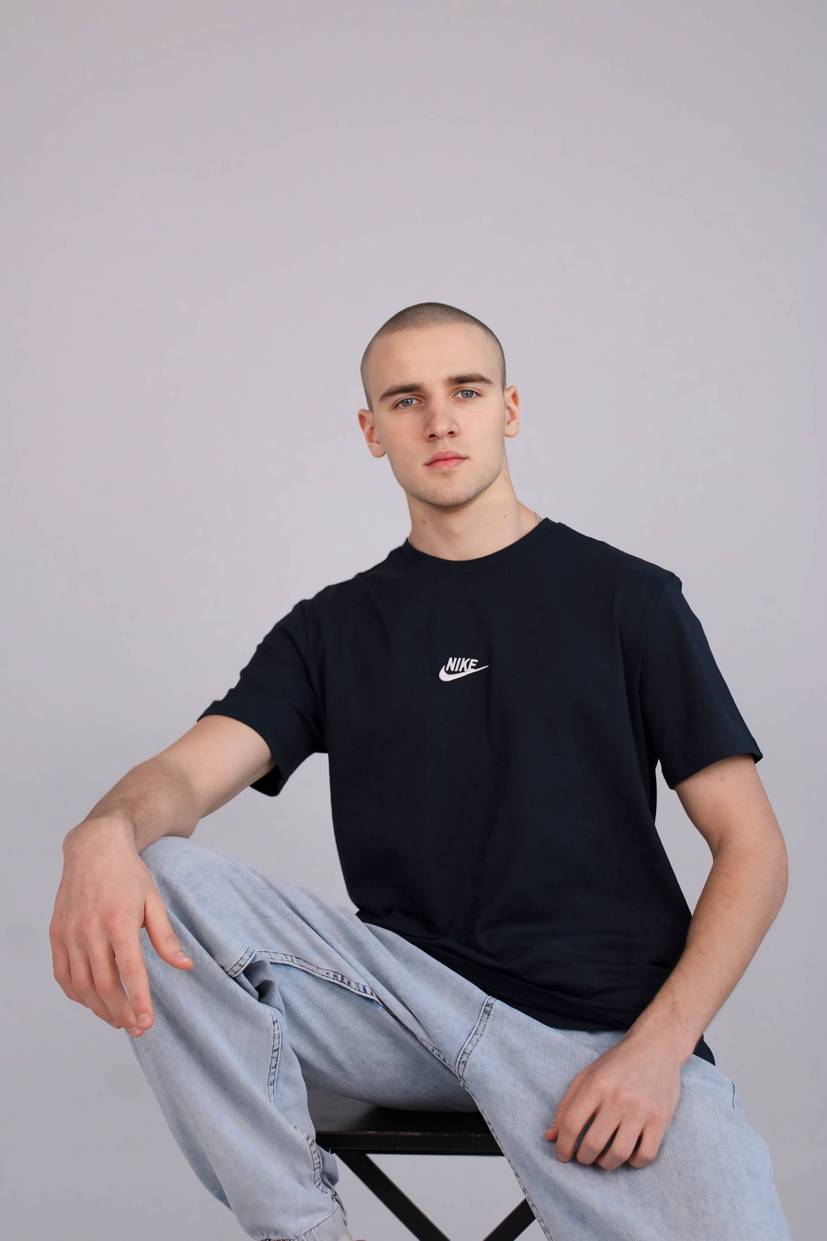 

Футболка мужская Nike DRI-FIT синяя L, Синий, DRI-FIT