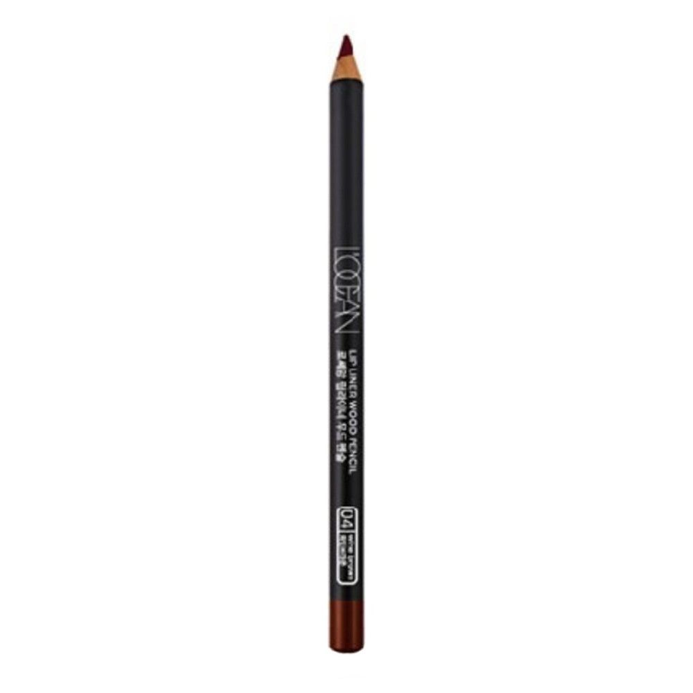 Карандаш для губ L’ocean Lipliner Wood Pencil 04, Wine Brown карандаш для век ninelle устойчивый destino 226 серо коричневый