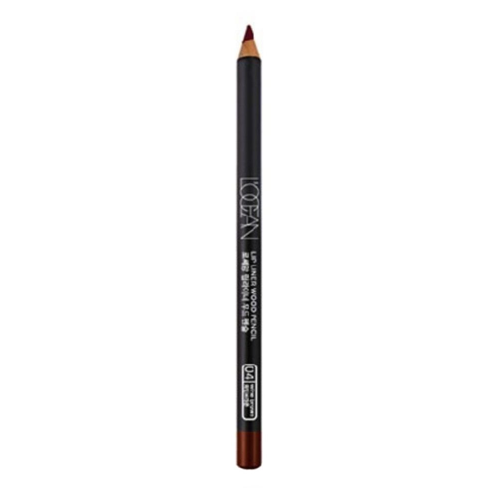 Карандаш для губ L’ocean Lipliner Wood Pencil 04, Wine Brown artdeco карандаш для век с минералами mineral eye styler тон 83 mineral blue ocean