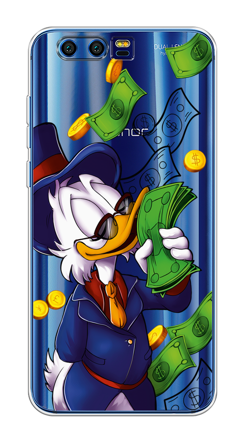 

Чехол на Honor 9 "Scrooge McDuck with Money", Синий;зеленый;белый, 62450-6