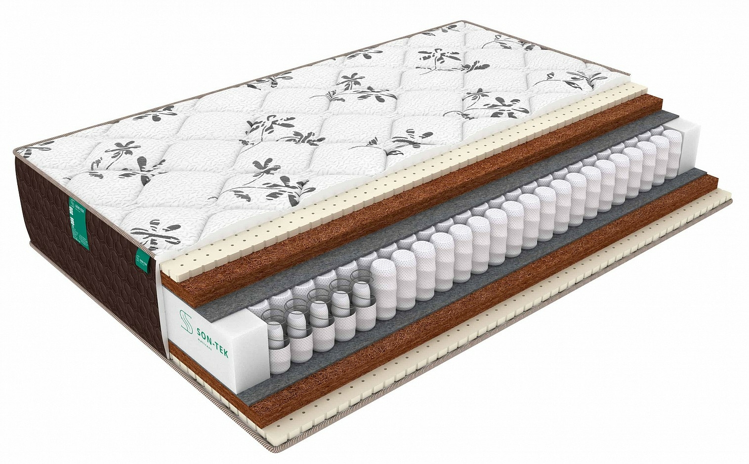 

Матрас Sleeptek Duplex SoftCocos Double 120х195, Белый;коричневый, Duplex SoftCocos Double