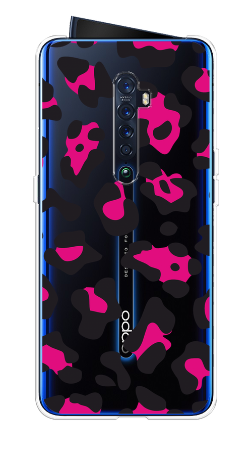 

Чехол на Oppo Reno 2 "Pink cow spots", Черный;розовый, 253550-1
