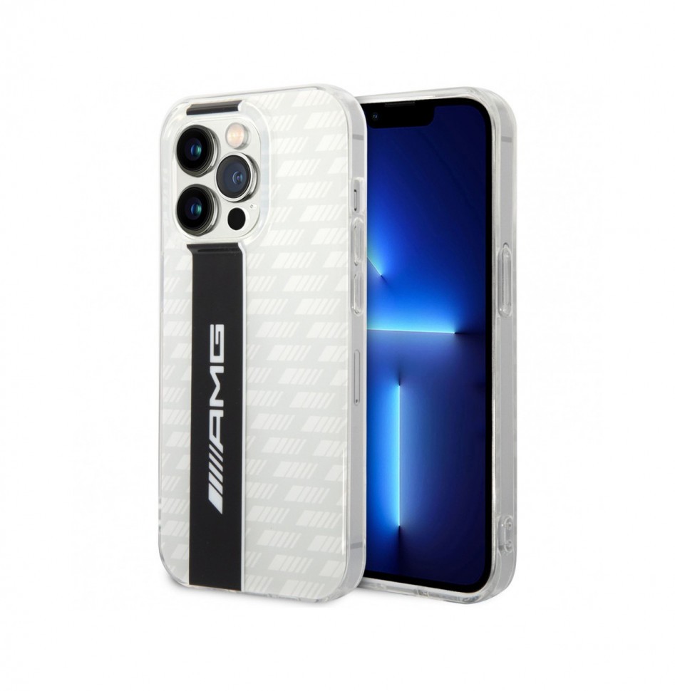 фото Чехол cg mobile amg pc/tpu double layer carbon pattern для iphone 14 pro max, белый