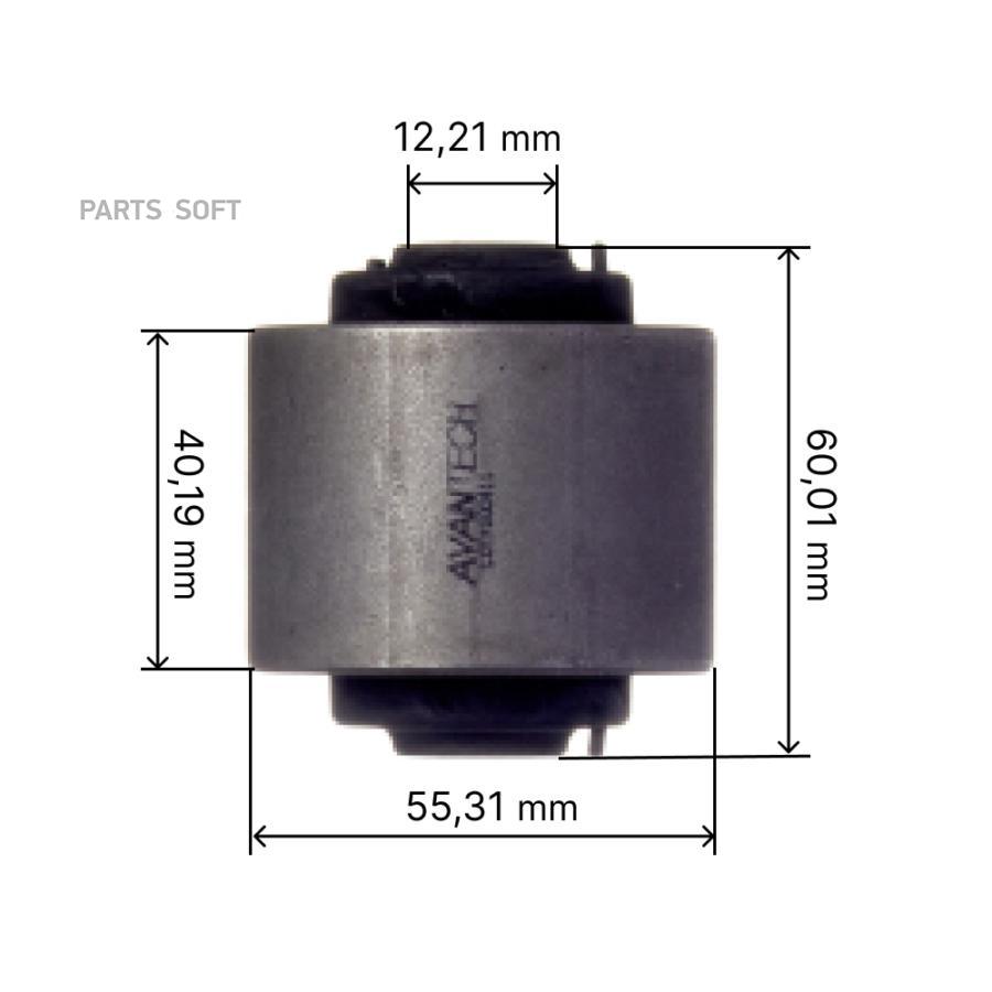 Сайлентблок заднего продольного рычага Avantech(Кратность 1 шт)