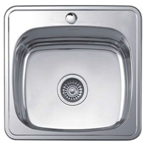 

Мойка LEDEME врезная 380*380*160 (0,6мм) выпуск 3 1/2", глянцевая, L93838-6, Серебристая, L93838-6