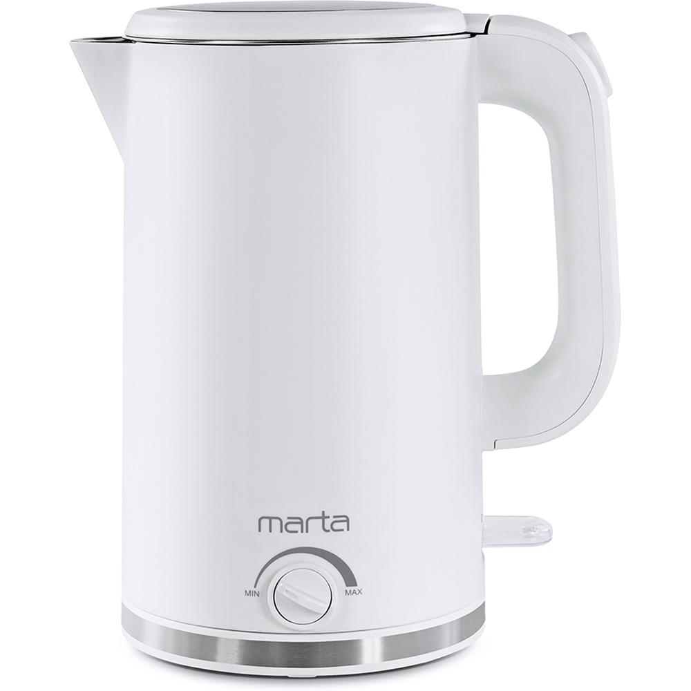 Чайник электрический Marta MT-4557 1.7 л белый lixada 220мл титановая чашка с двойными стенками для воды кофейная чашка с кружкой