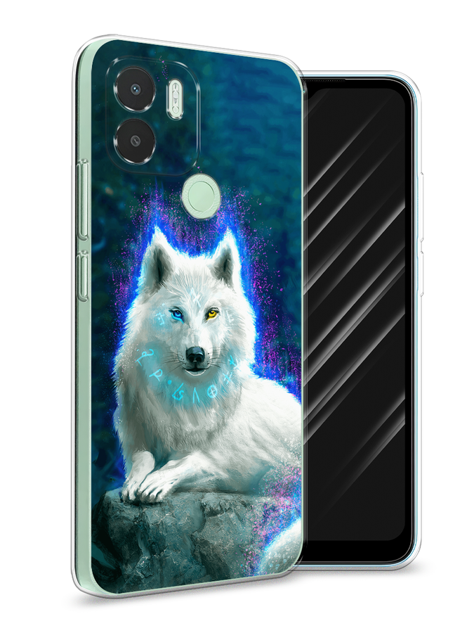 

Чехол Awog на Xiaomi Redmi A1+/Redmi A2+, Poco C51/C50 "Белоснежный волк", Белый;зеленый;фиолетовый, 319450-1