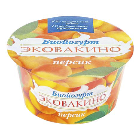 

Биойогурт Эковакино фруктово-ягодный персик 2,5% 140 г