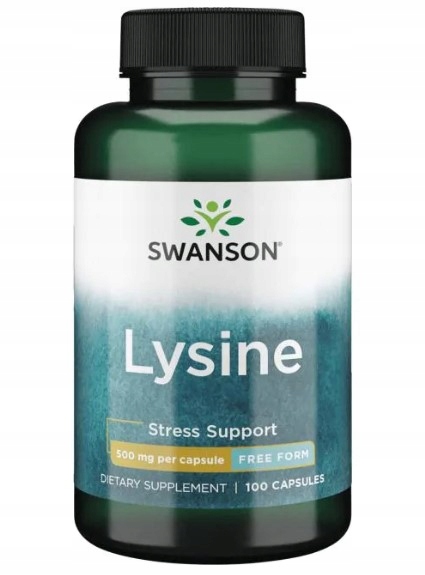 Лизин SWANSON Lysine капсулы 500 мг 100 шт.