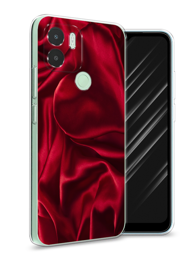 

Чехол Awog на Xiaomi Redmi A1+/Redmi A2+, Poco C51/C50 "Текстура красный шелк", 319450-1