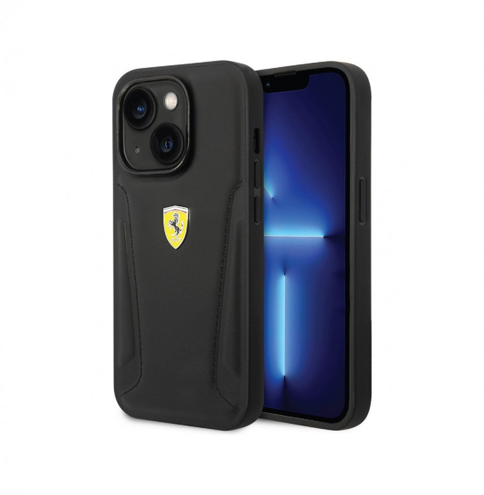 Чехол Ferrari для iPhone 14 с MagSafe, Черный