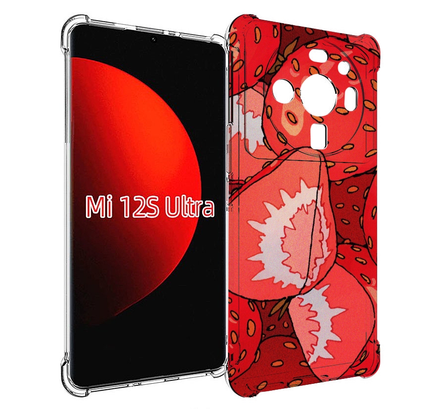 

Чехол MyPads рисованная-клубника для Xiaomi 12S Ultra, Прозрачный, Tocco