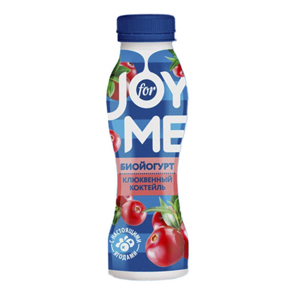 

Йогурт Joy for me клюквенный коктейль 1,5% бзмж 280 г