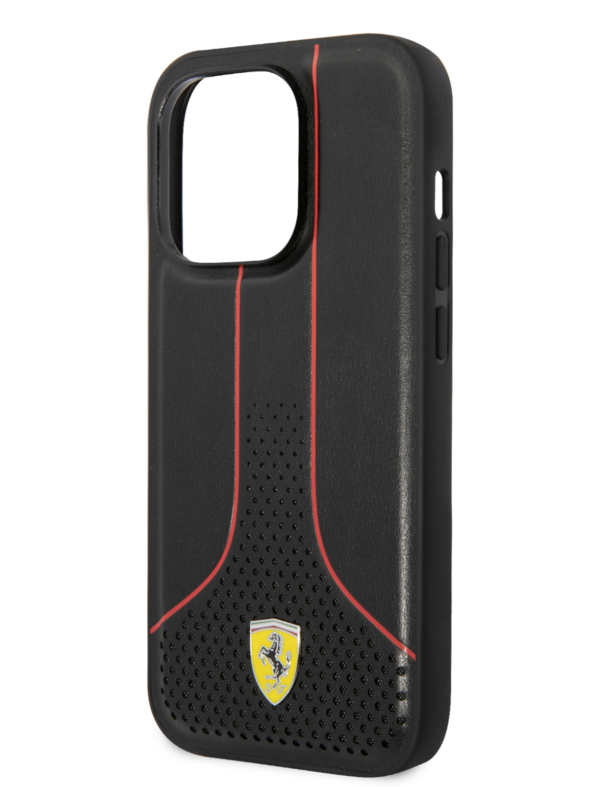 

Чехол Ferrari для iPhone 14 Pro Perforated 269P Hard, черный, Красный, PU Smooth/Perforated 269P Hard