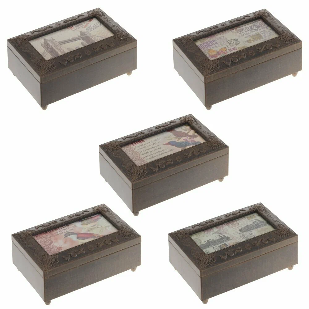 

Шкатулка музыкальная L15,5 W10 H7 см, 5в. 219601 REMECO, Коричневый