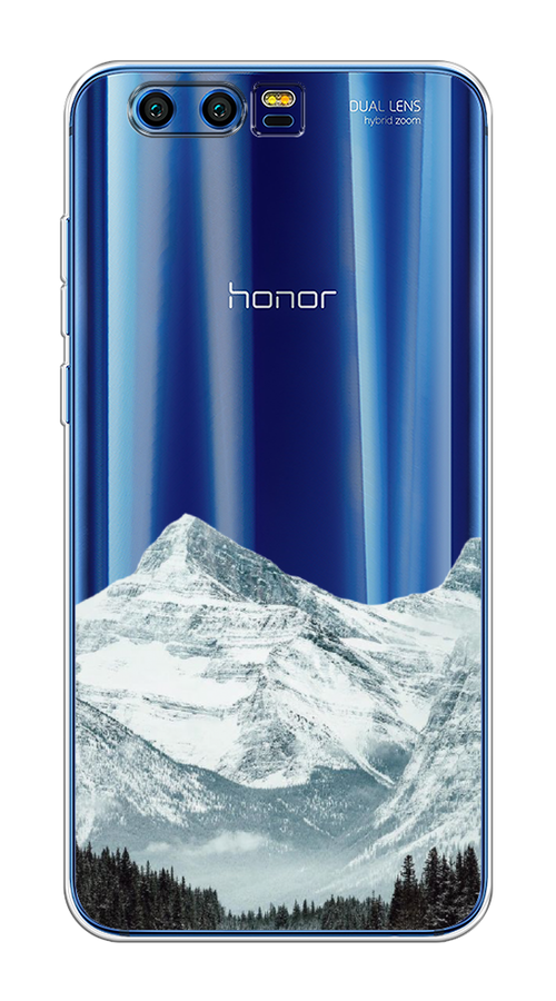 

Чехол на Honor 9 "Горы арт 1", Белый;зеленый, 62450-2