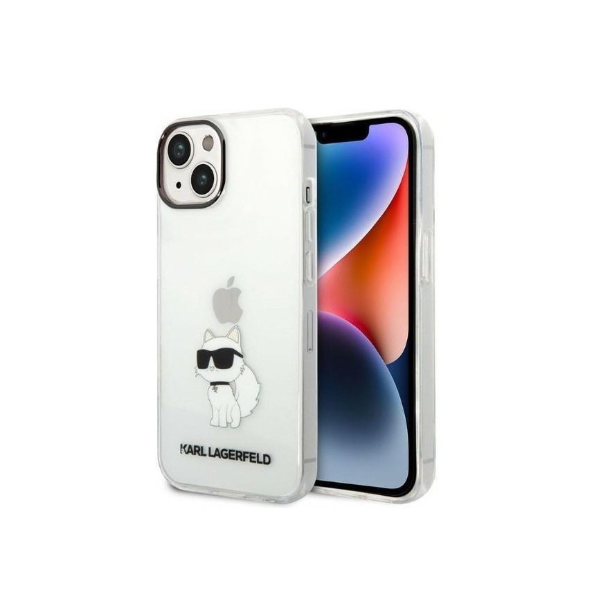 фото Чехол cg mobile karl lagerfeld pc/tpu nft choupette hard для iphone 14, прозрачный