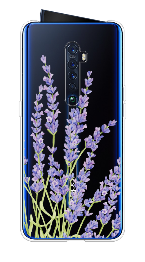 

Чехол на Oppo Reno 2 "Лавандовые стебли", Фиолетовый;зеленый, 253550-1