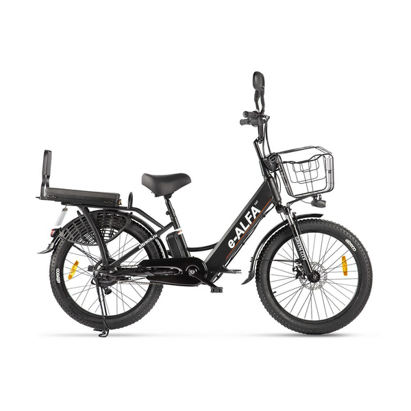 Электровелосипед Green City E-Alfa Fat 2021 One Size черный