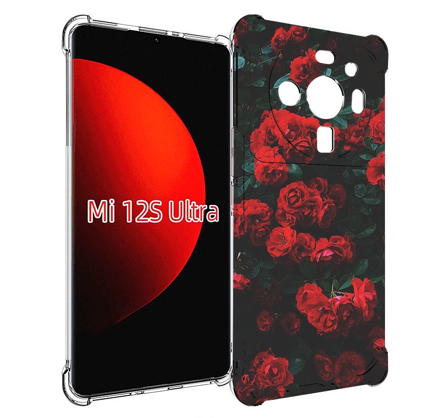 

Чехол MyPads розы-в-листьях для Xiaomi 12S Ultra, Прозрачный, Tocco