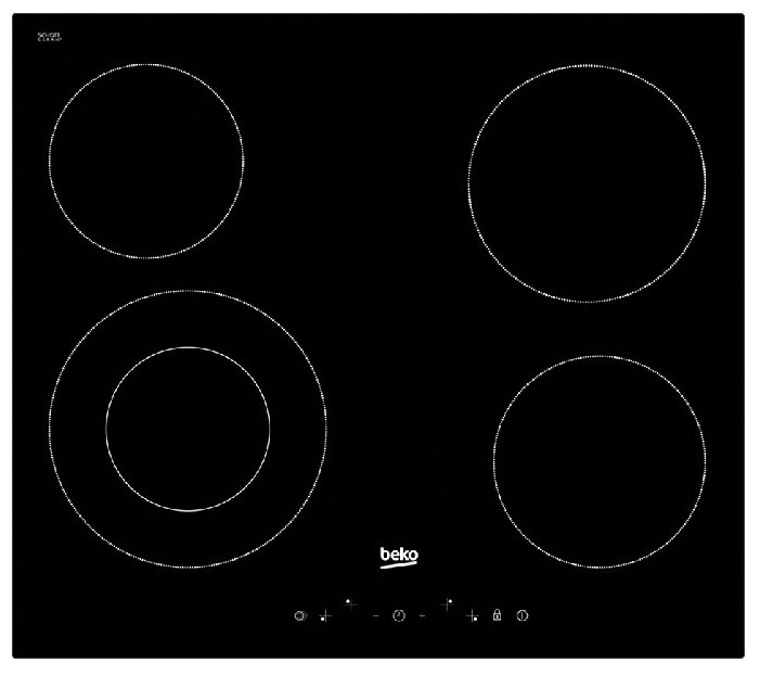 фото Встраиваемая варочная панель электрическая beko hic64402t black