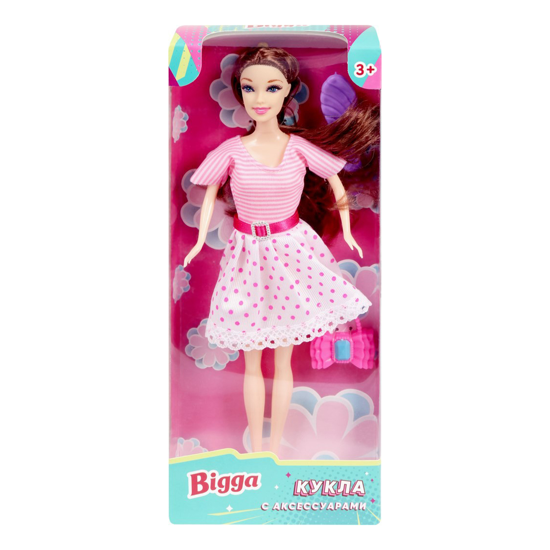 Кукла Bigga с аксессуарами 3 предмета в ассортименте (цвет по наличию)