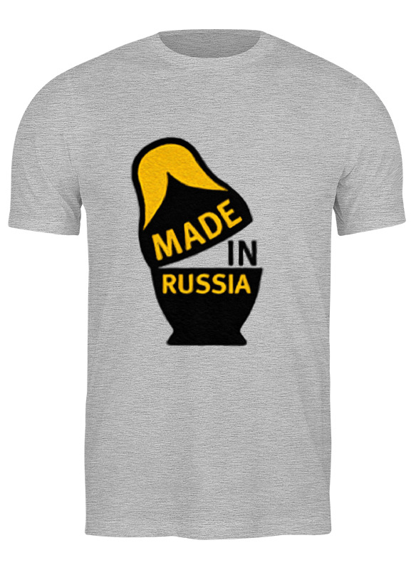 

Футболка мужская Printio Made in russia серая L, Серый, Made in russia