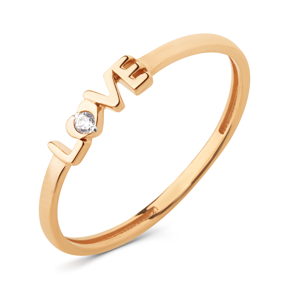 

Кольцо из золота р. 18 DINASTIA.GOLD 027641, фианит, 027641