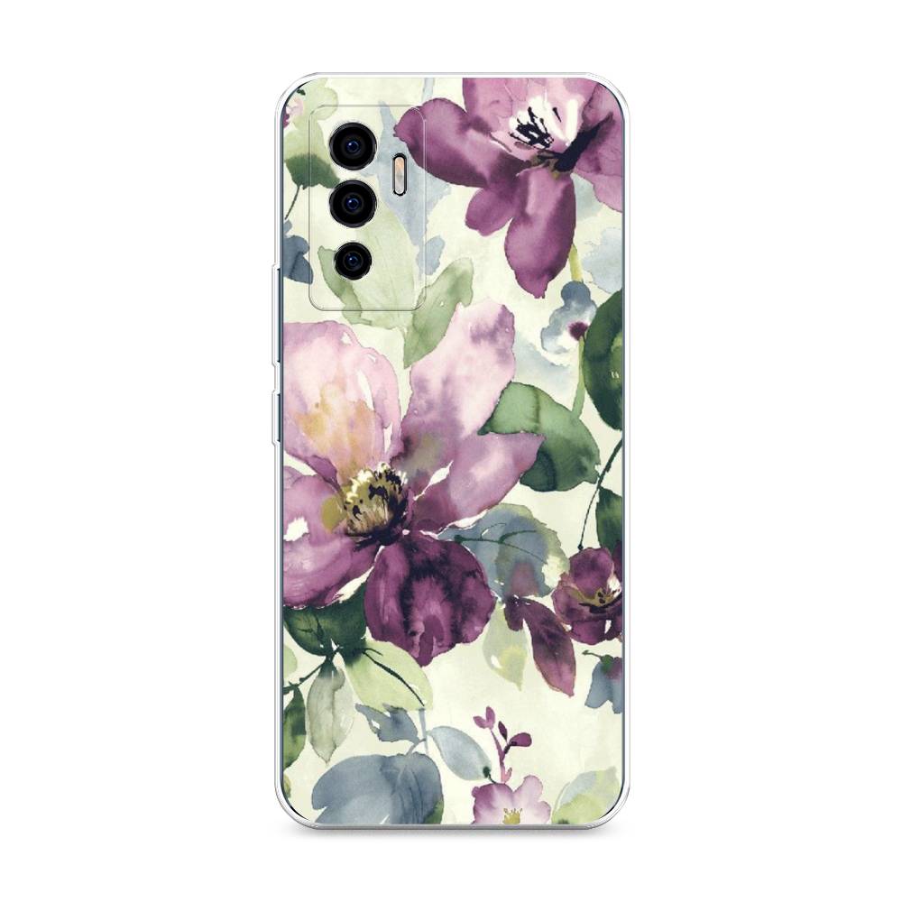 

Чехол Awog на Vivo V23e "Сиреневые цветы-акварель", Разноцветный, 265950-10