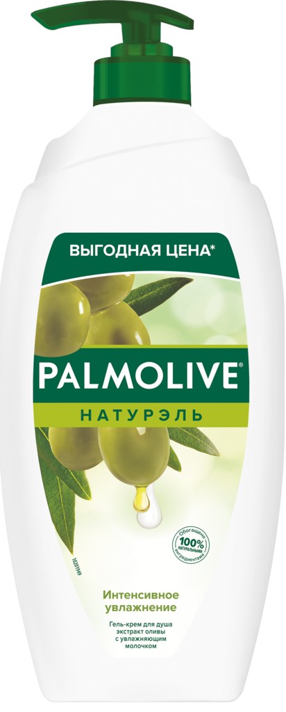 Гель для душа Palmolive Натурэль Интенсивное увлажнение Олива и увлажняющее молочко 750 мл