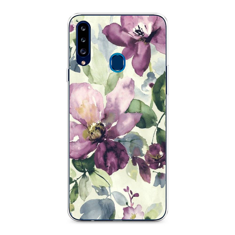 

Чехол Awog на Samsung Galaxy A20s / Самсунг A20s "Сиреневые цветы-акварель", Разноцветный, 2100850-10