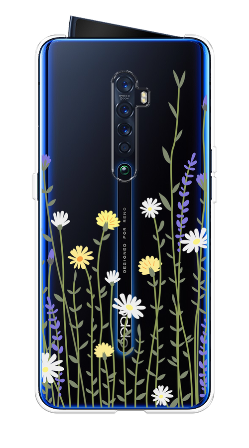

Чехол на Oppo Reno 2 "Ромашка и лаванда", Зеленый;желтый;прозрачный, 253550-1