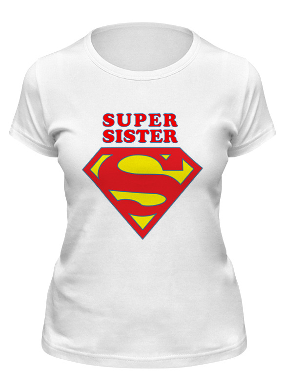 

Футболка женская Printio Super sister белая M, Белый, Super sister