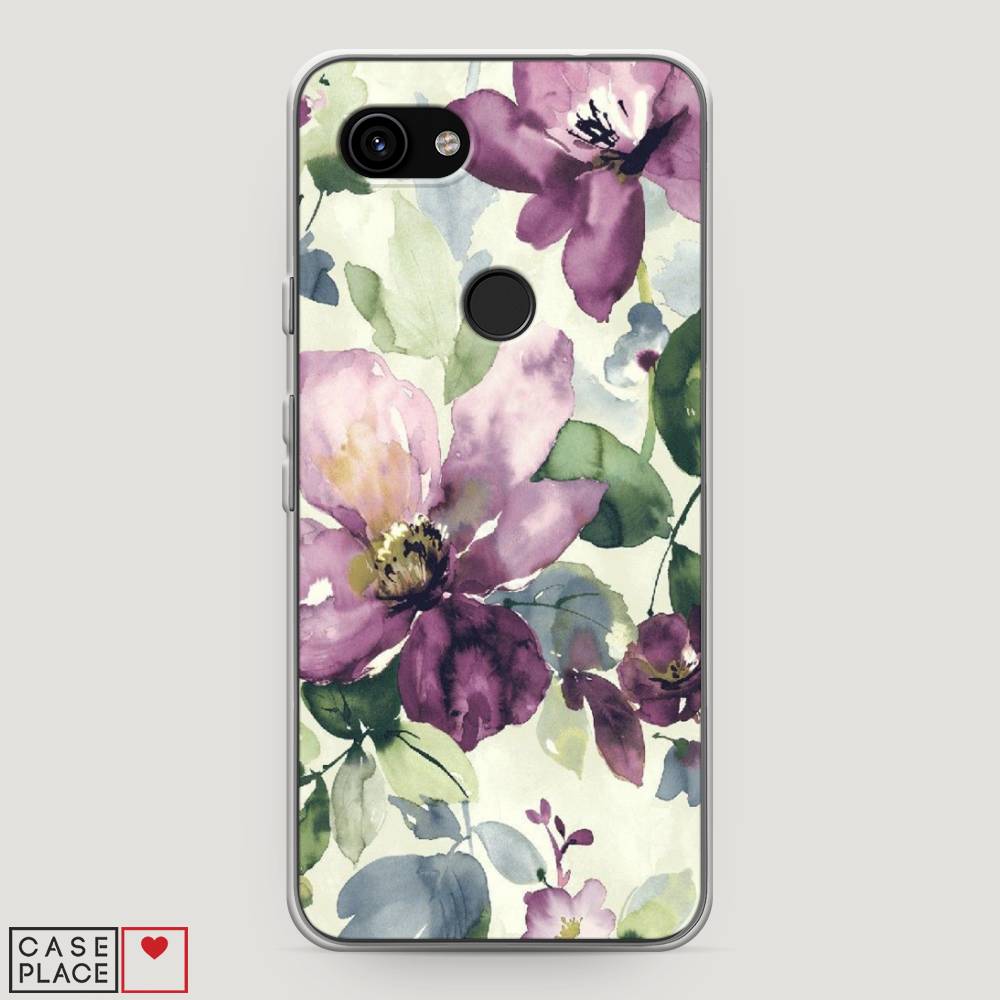 

Чехол Awog на Google Pixel 3a "Сиреневые цветы-акварель", Разноцветный, 270150-10