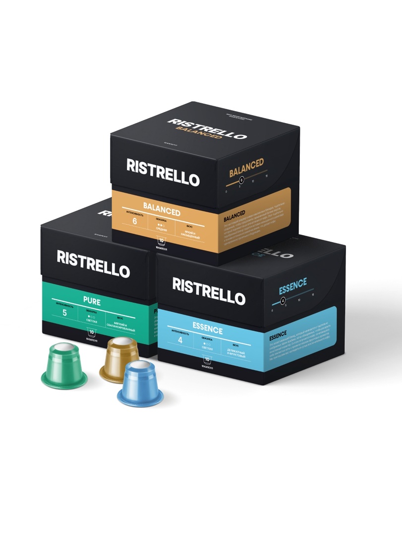 Кофе в капсулах набор Ristrello для кофемашины Nespresso, 3 вида 30 капсул