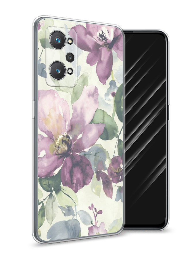 

Чехол Awog на Realme GT Neo 2 "Сиреневые цветы-акварель", Разноцветный, 257750-10