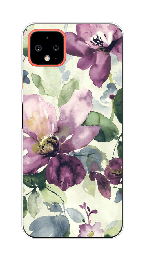 

Чехол Awog на Google Pixel 4 XL "Сиреневые цветы-акварель", Разноцветный, 270550-10