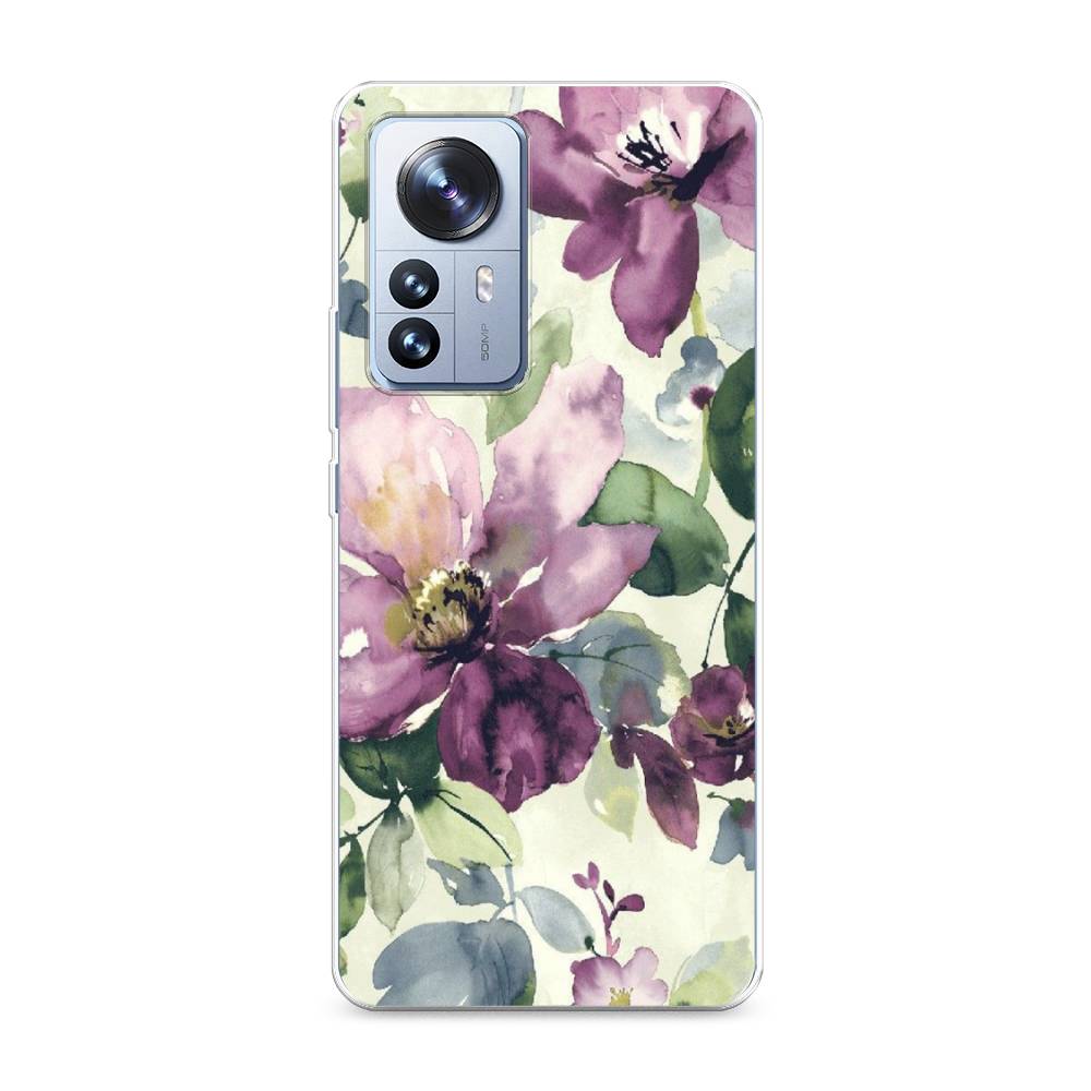 

Чехол Awog на Xiaomi 12 Pro "Сиреневые цветы-акварель", Разноцветный, 314450-10