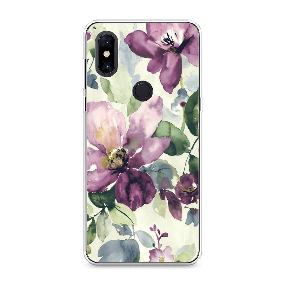 

Чехол Awog на Xiaomi Mi Mix 3 "Сиреневые цветы-акварель", Разноцветный, 34950-10