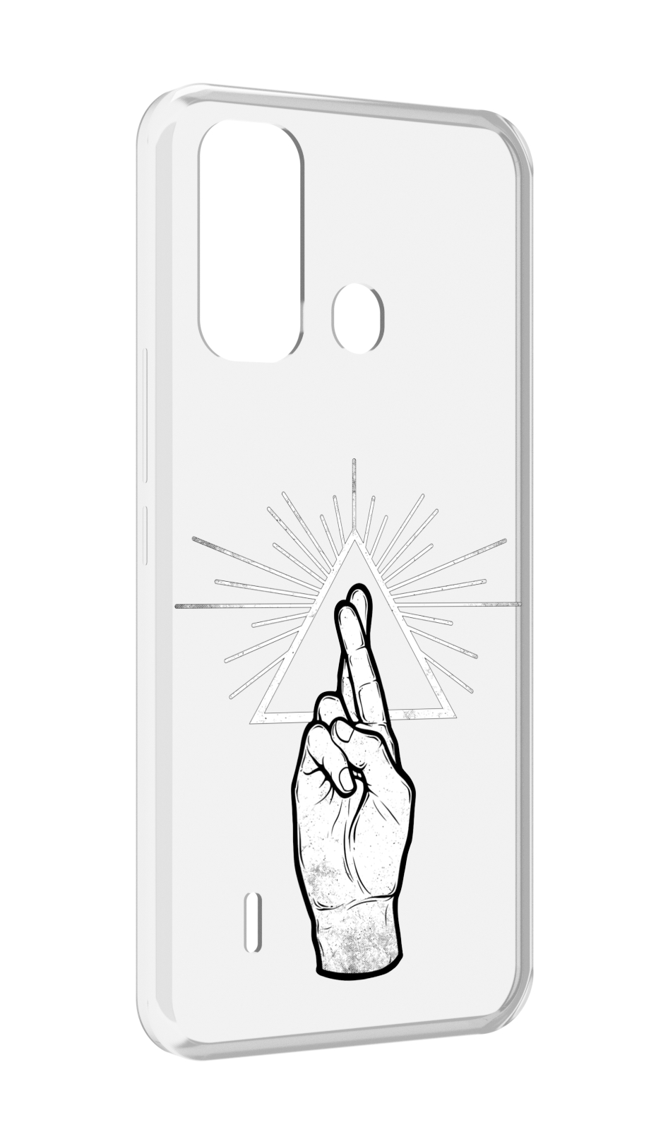

Чехол MyPads черно белая рука для ITEL A49 / A58 / A58 Pro, Прозрачный, Tocco